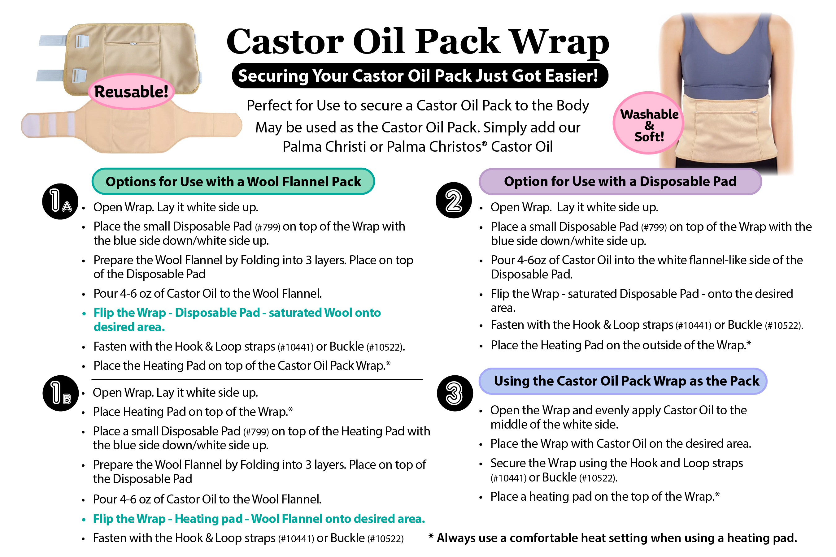 Castor Oil Pack Wraps